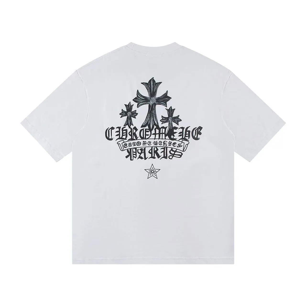 🅿️146 Style: 2025 new Croix Heart short-sleeved T-shirt Material: High version 300g double yarn combed cotton Size: S～XL Color: White Style number: Z020